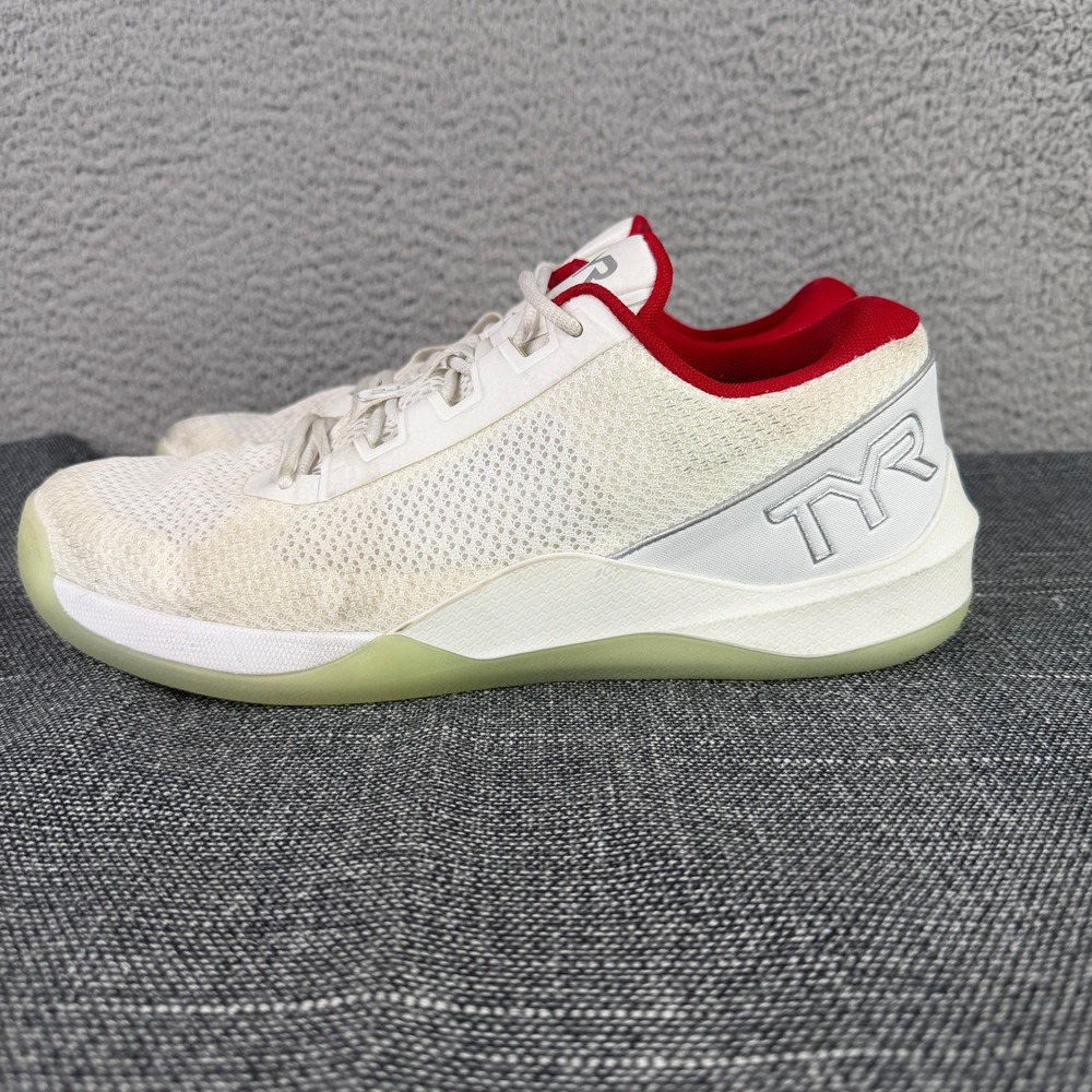 TYR CXT-2 Trainer Mens 10.5 Womens 12 White Red Cross Training Shoes